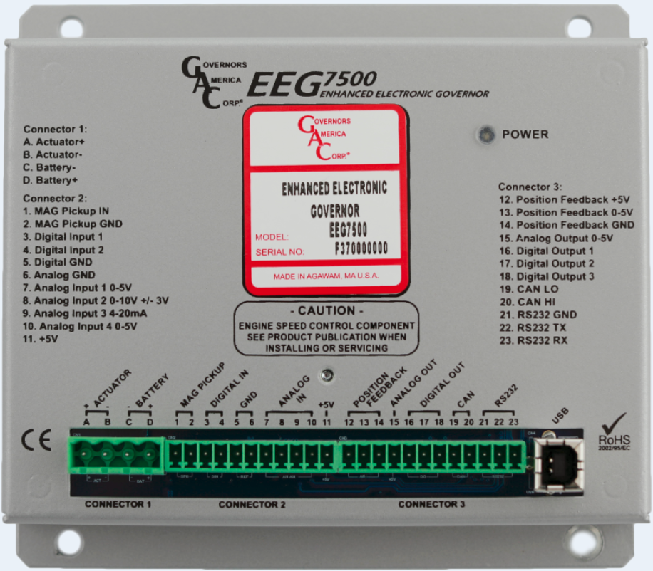 Цифровой регулятор оборотов и контроллер положения GAC EEG7500